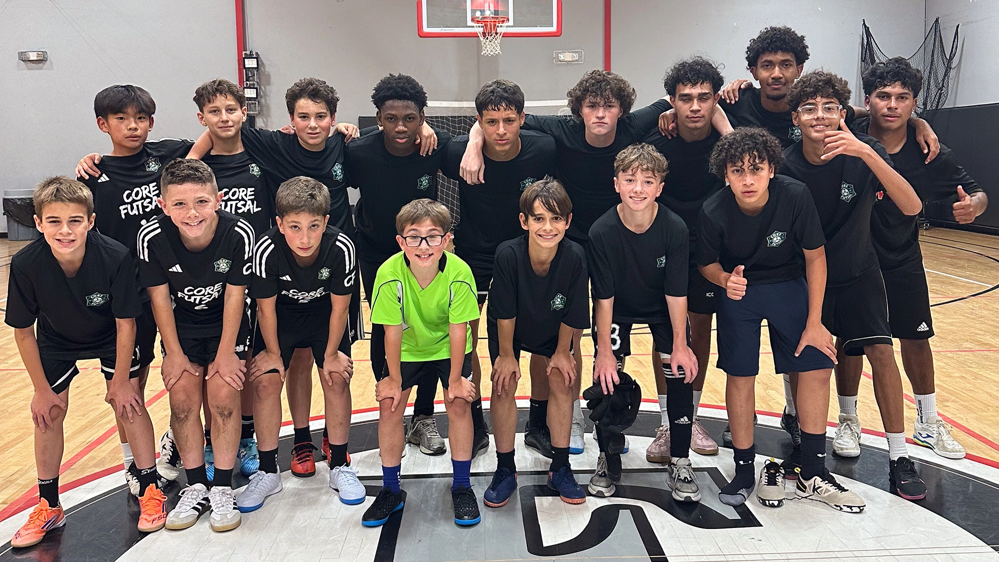 Kids in Core Futsal/Kelme uniforms